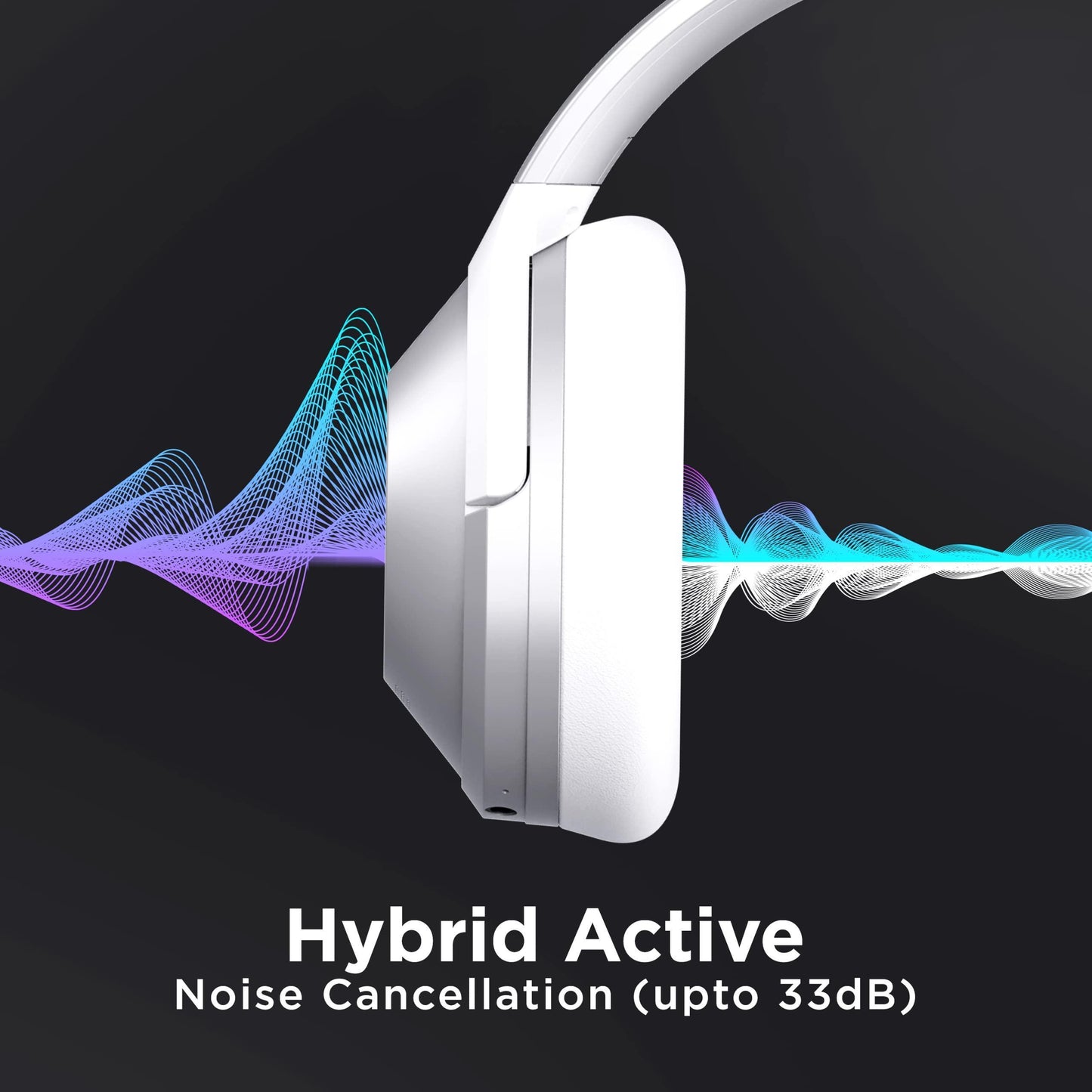 boAt Nirvana 751 ANC Hybrid Active Noise Cancelling Bluetooth Wireless Over Ear Headphones with Up to 65H Playtime, ASAP Charge, Ambient Sound Mode, Immersive Sound, Carry Pouch(Silver Sterling)