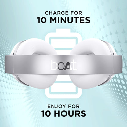 boAt Nirvana 751 ANC Hybrid Active Noise Cancelling Bluetooth Wireless Over Ear Headphones with Up to 65H Playtime, ASAP Charge, Ambient Sound Mode, Immersive Sound, Carry Pouch(Silver Sterling)