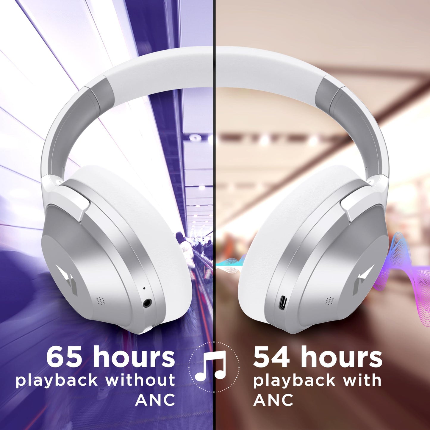 boAt Nirvana 751 ANC Hybrid Active Noise Cancelling Bluetooth Wireless Over Ear Headphones with Up to 65H Playtime, ASAP Charge, Ambient Sound Mode, Immersive Sound, Carry Pouch(Silver Sterling)