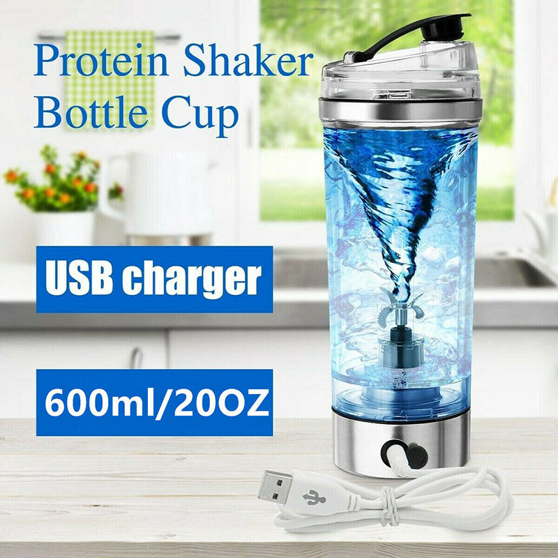 Electric Protein Shake Stirrer USB Shake Bottle Milk Coffee Blender Kettle Sports .