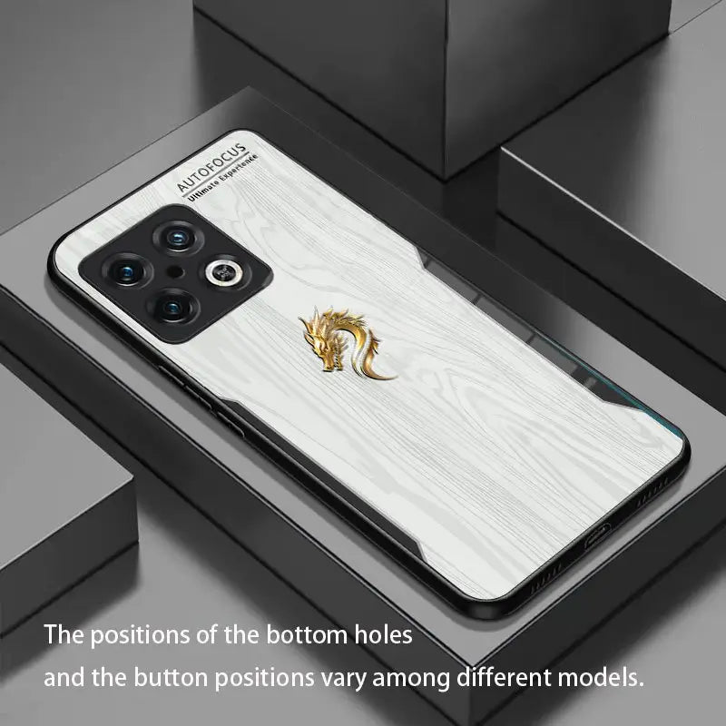 Unique Dragon Head Wood Grain Case - OnePlus