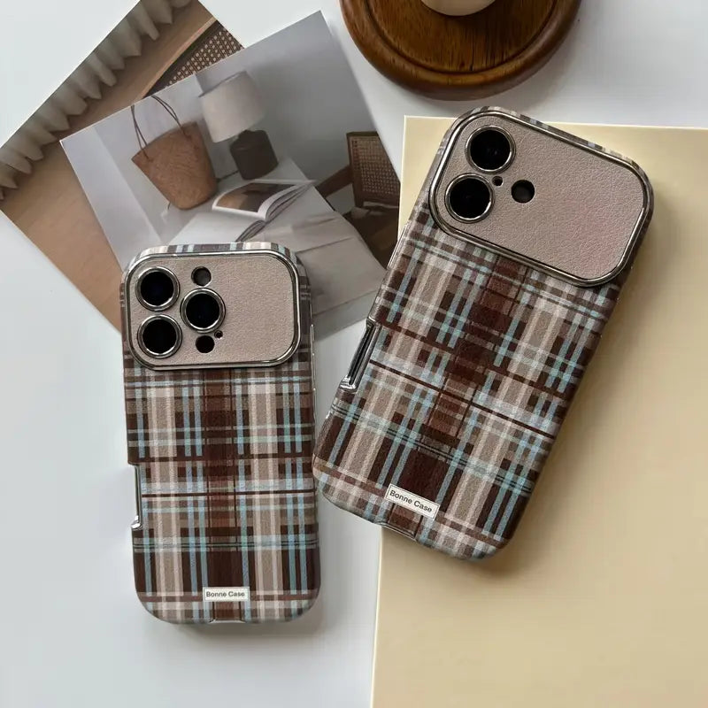 Vintage Chic Plaid Designer Case