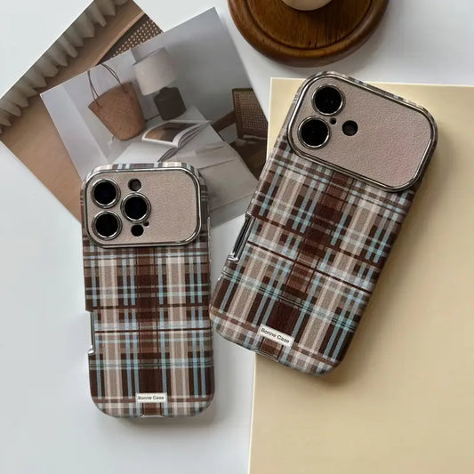 Vintage Chic Plaid Designer Case