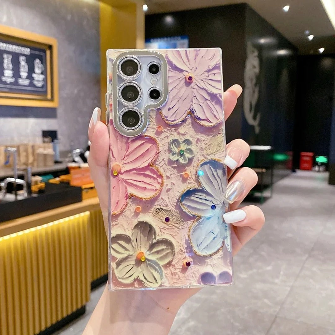 Lustrous Floral Art Phone Case - Samsung