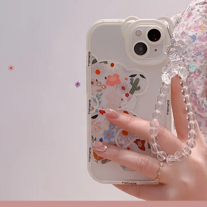 Cutest Teddy Bear Phone Case with Charm