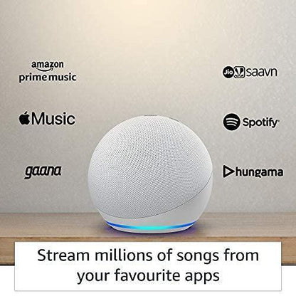 Certified Refurbished Echo Dot (4th Gen, 2020 release)| Smart speaker with Alexa (White)