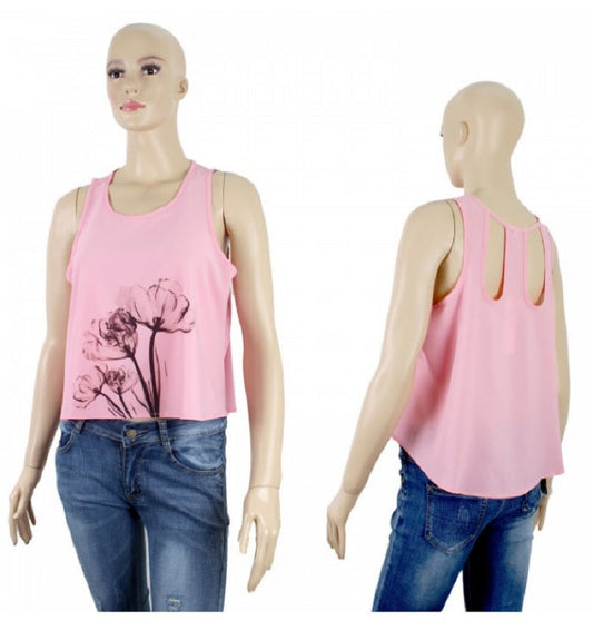 Women Sleeveless Chiffon Tops (Sold by DZ=$132.99)