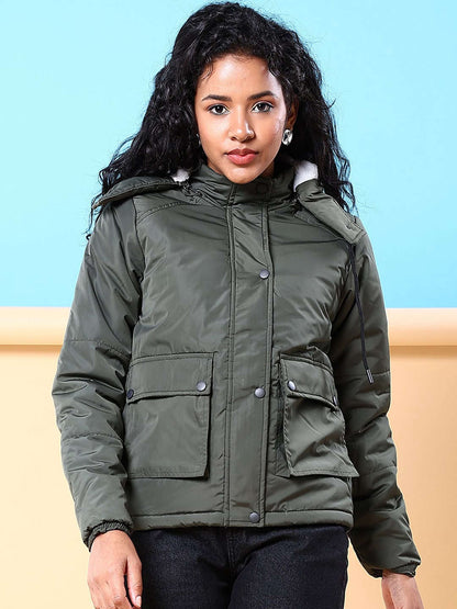 Women Winter Crop Jacket