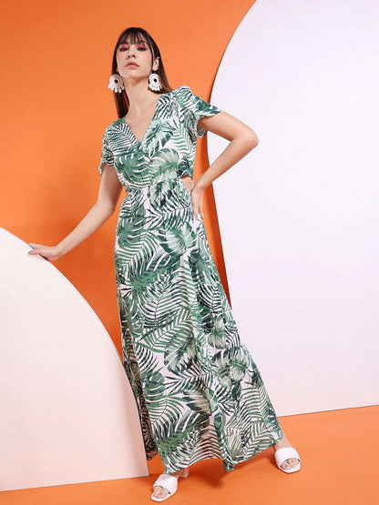 Women Waist Cut Out Long Dress