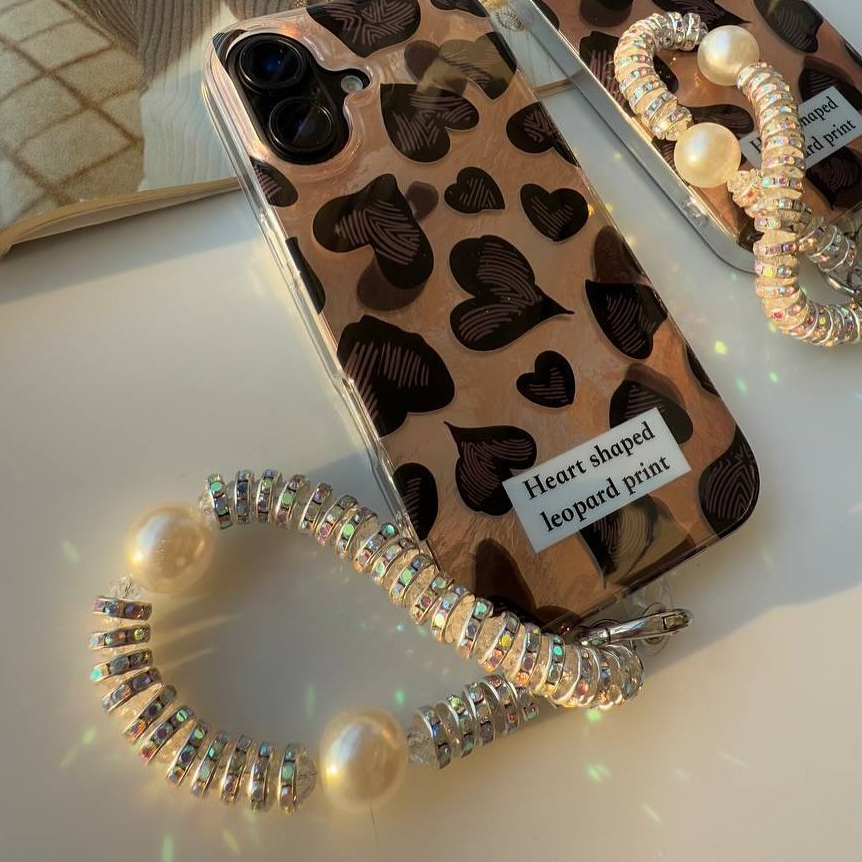 Trendy Heart-Shaped Case with Charm