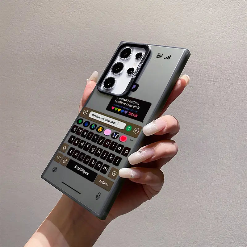 Trendy Stylish Chat Keyboard Phone Case - Samsung