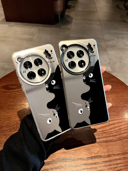 Minimalist Black and White Cat Case - OnePlus