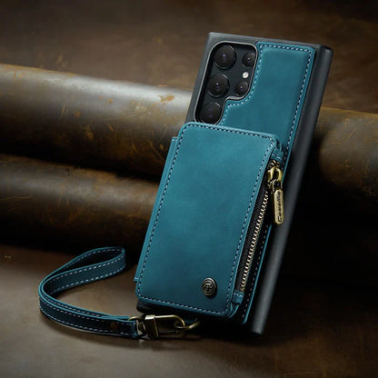 Secure Shield Luxury Zip Flip Phone Case - Samsung