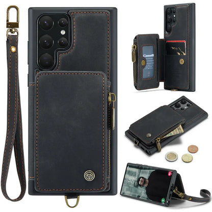 Secure Shield Luxury Zip Flip Phone Case - Samsung