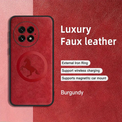 Jumping Horse Premium Faux Leather Case - OnePlus