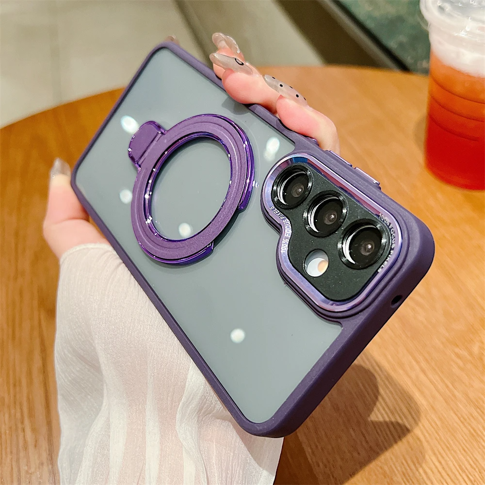 Clear Magnetic Ring Stand Case - Samsung
