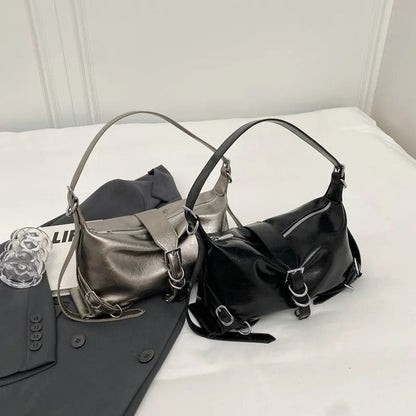 Adjustable Strap Crossbody Leather Bag