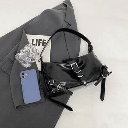 Adjustable Strap Crossbody Leather Bag