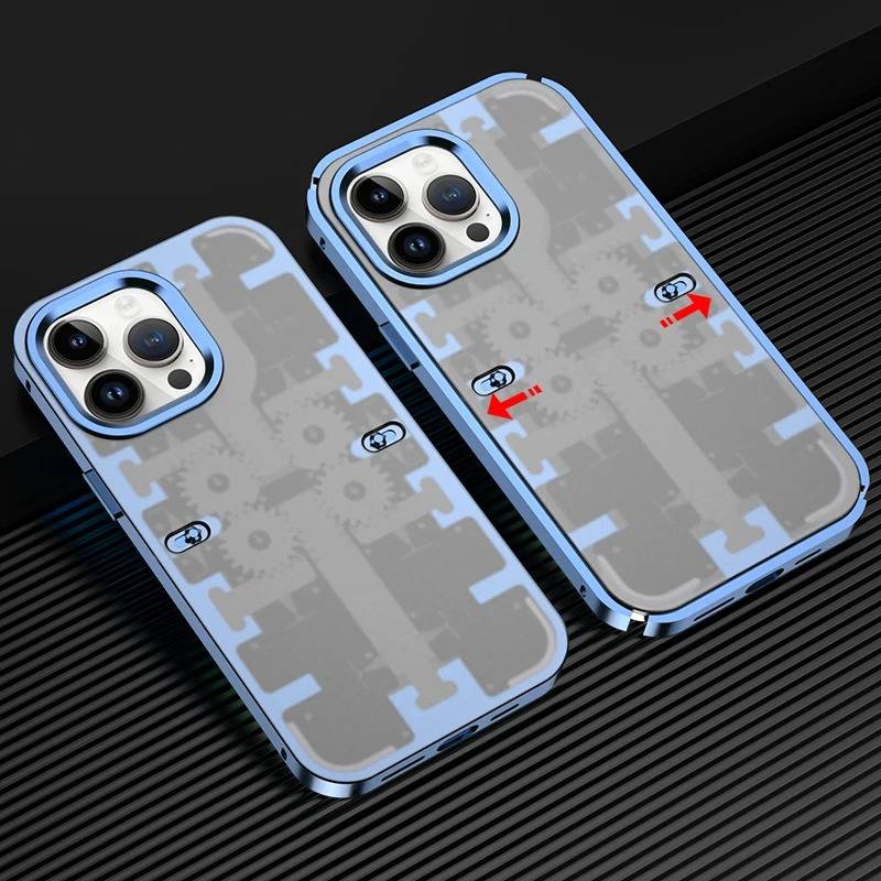 Frosted Metal Armored Gear Case - iPhone