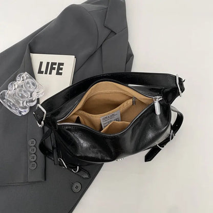 Adjustable Strap Crossbody Leather Bag