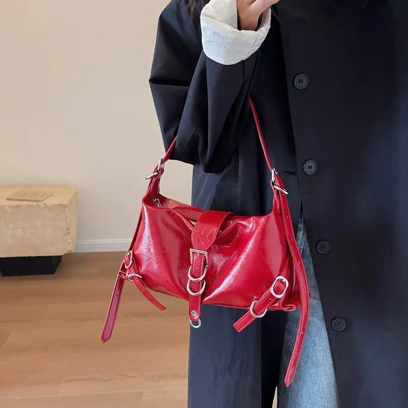 Adjustable Strap Crossbody Leather Bag