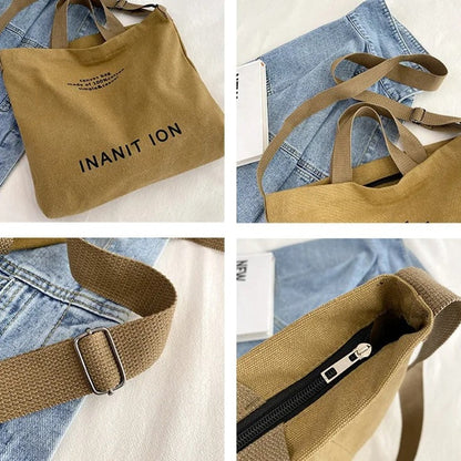 Wash Canvas Thick Handbag