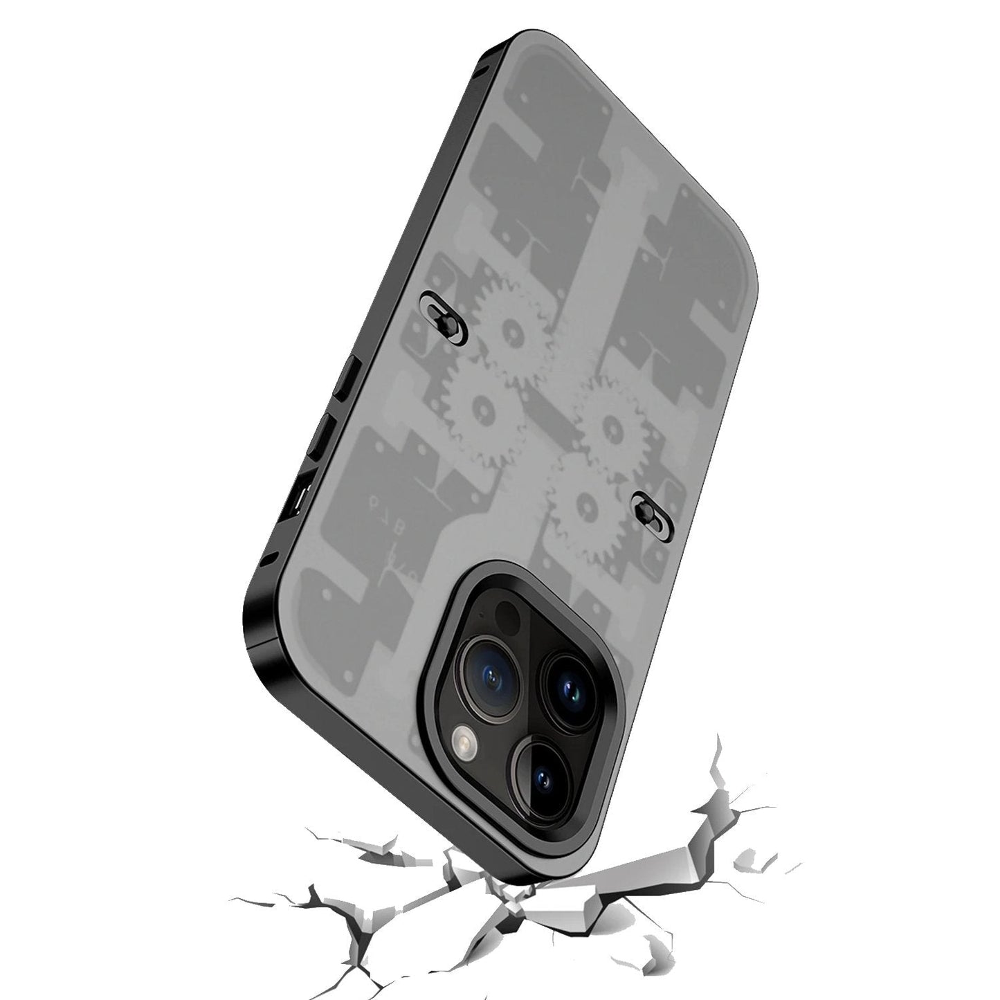 Frosted Metal Armored Gear Case - iPhone