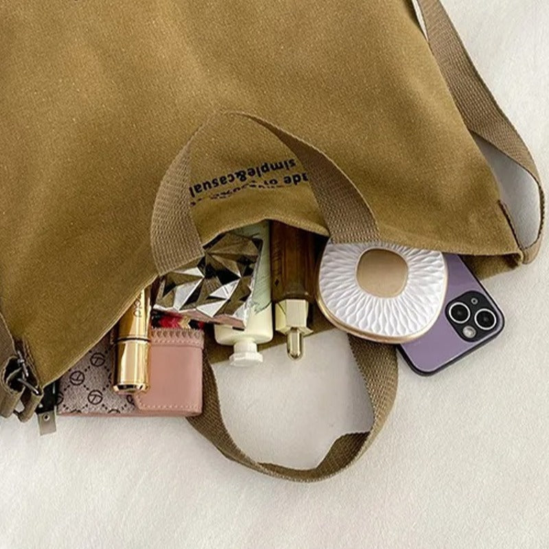 Wash Canvas Thick Handbag