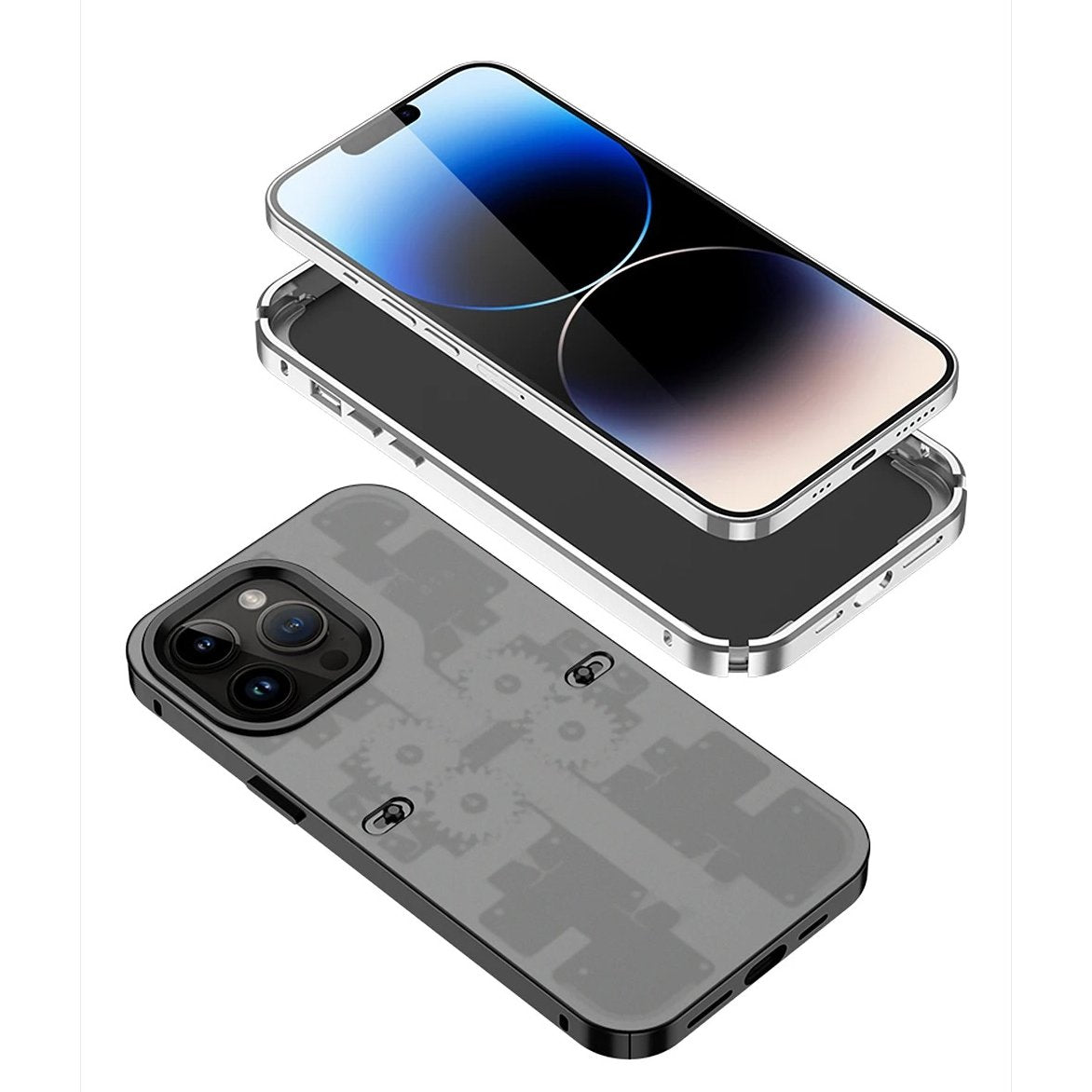 Frosted Metal Armored Gear Case - iPhone