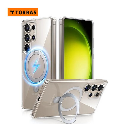 Galaxy S24 Ultra TORRAS Magnetic Stand Translucent Case