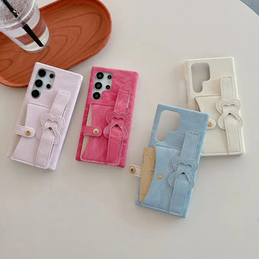 Trendy Texture Card Slot Case - Samsung
