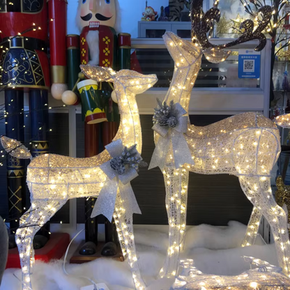 0709BA Christmas Deer Christmas Luminous Deer Hotel Shopping Mall View Show Window Decoration Decoration of Deer Mother and Son Outdoor Set Props