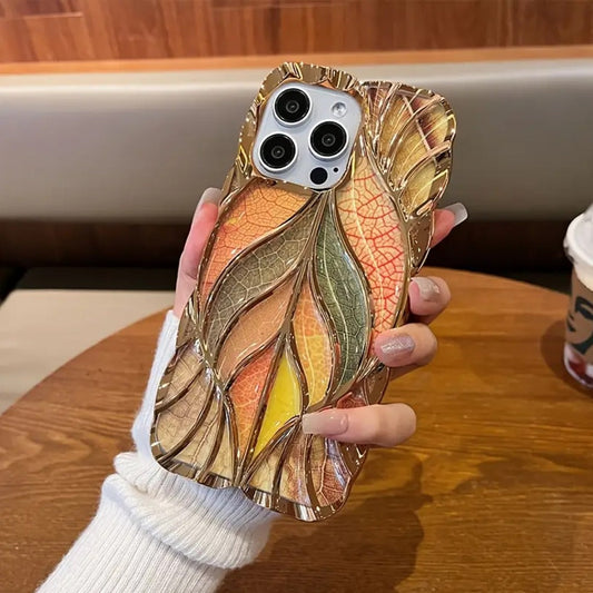 Leaf Texture Plating Case