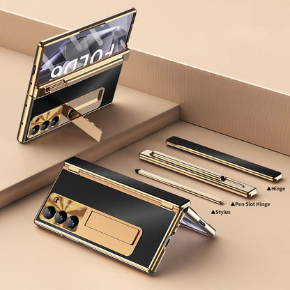 Galaxy Z Fold6 Ingenious Metal Kickstand Case with Pen Holder