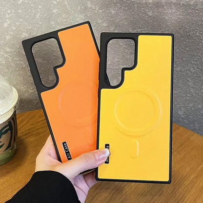 Metal Frame Anti Drop Magnetic Suction Case - Samsung