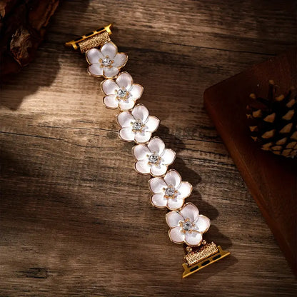 Elegant Flower Bracelet Strap for Apple Watch