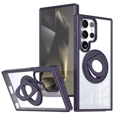 Crystal Matte Frame Ring Holder Case - Samsung