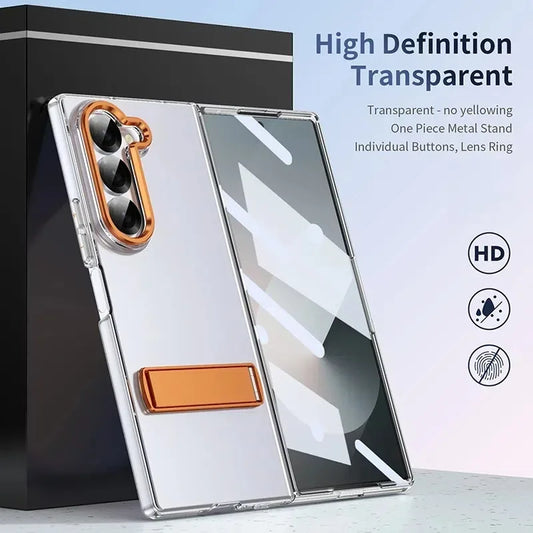 Galaxy Z Fold Series Moder Sensing Transparent Kickstand Case