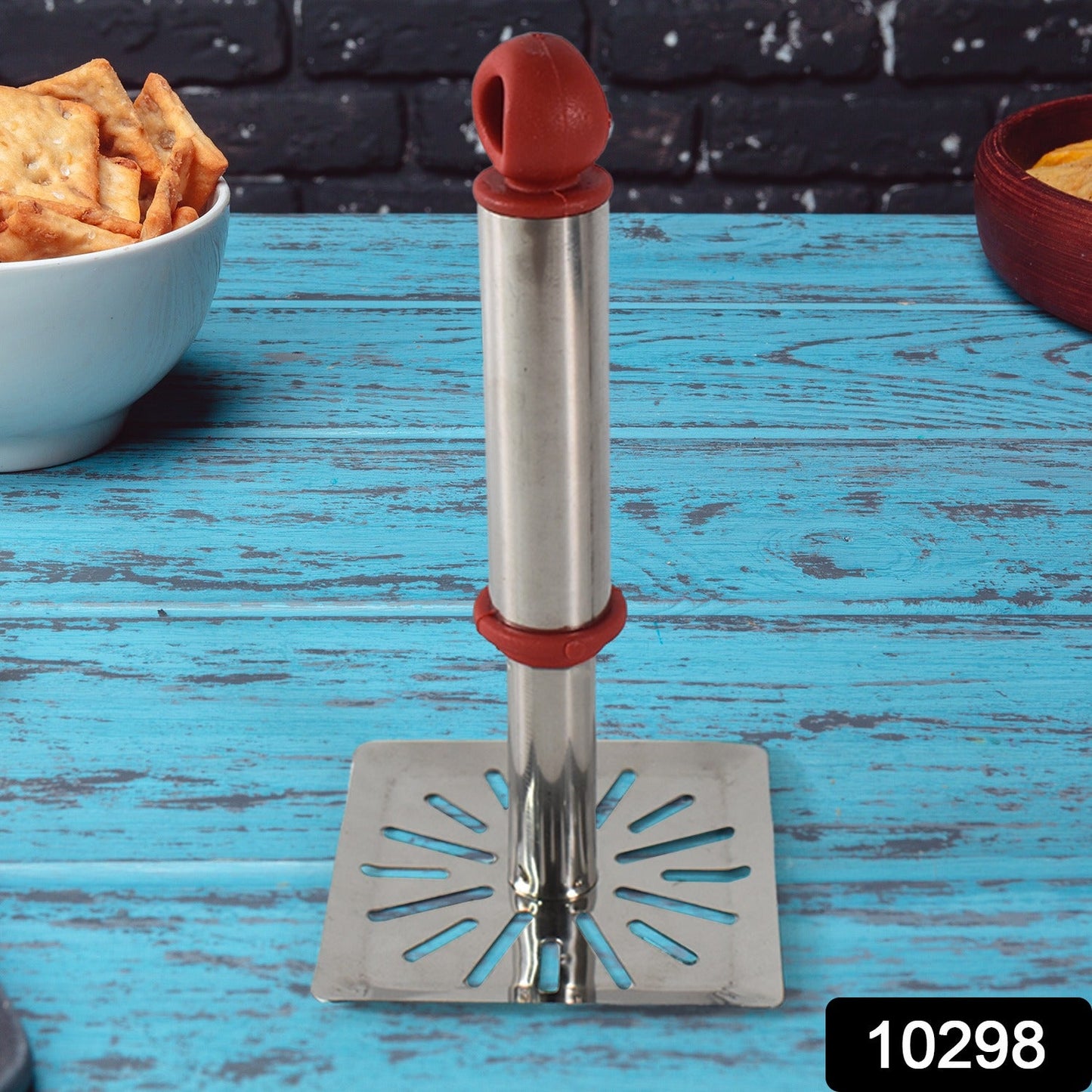 Stainless Steel PAV BHAJI/Potato Smasher with Hard Handle (1 Pc)