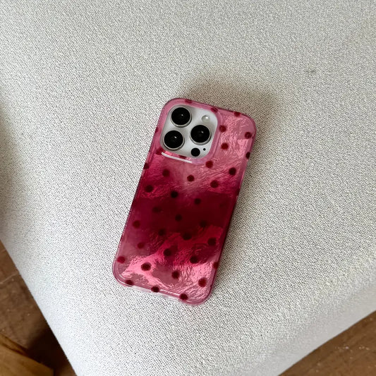 Glossy Polka Dot Heart Case