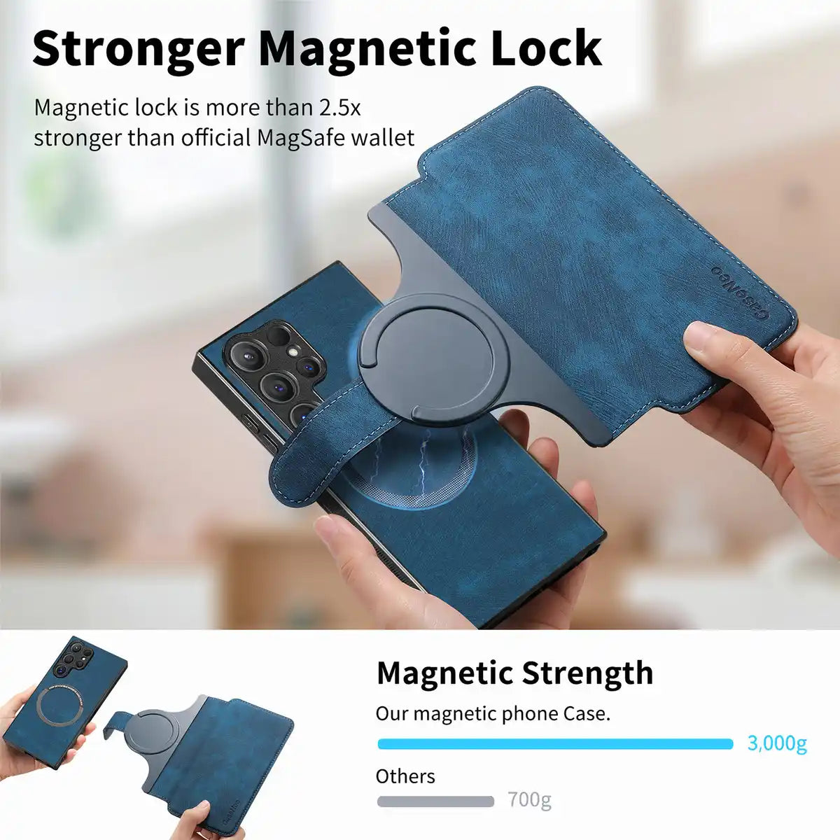 Detachable 2-in-1 Magnetic PU Leather Wallet Case