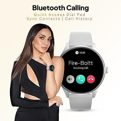 Fire-Boltt Phoenix AMOLED 1.43" Display Smart Watch, with 700 NITS Brightness, Stainless Steel Rotating Crown, Multipe Sports Modes & 360 Health (Grey)