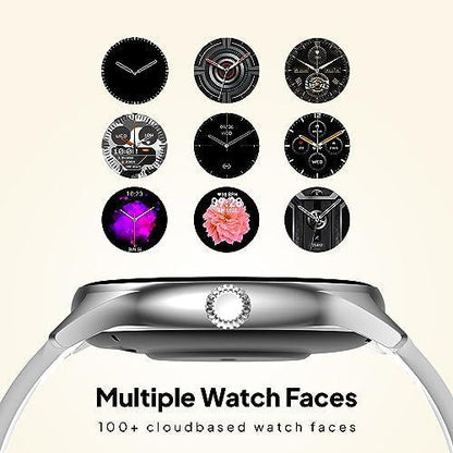 Fire-Boltt Phoenix AMOLED 1.43" Display Smart Watch, with 700 NITS Brightness, Stainless Steel Rotating Crown, Multipe Sports Modes & 360 Health (Grey)