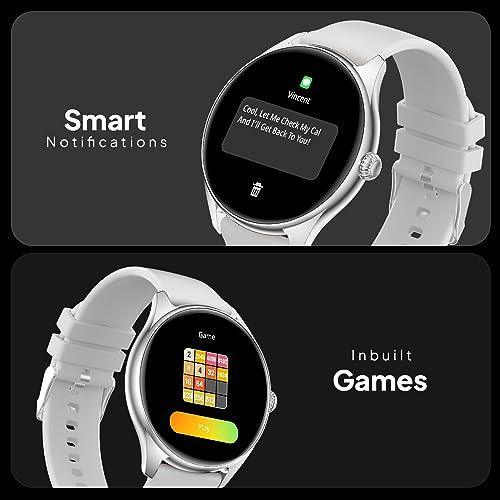 Fire-Boltt Phoenix AMOLED 1.43" Display Smart Watch, with 700 NITS Brightness, Stainless Steel Rotating Crown, Multipe Sports Modes & 360 Health (Grey)