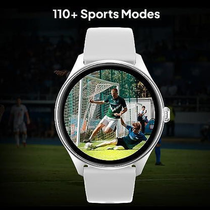 Fire-Boltt Phoenix AMOLED 1.43" Display Smart Watch, with 700 NITS Brightness, Stainless Steel Rotating Crown, Multipe Sports Modes & 360 Health (Grey)