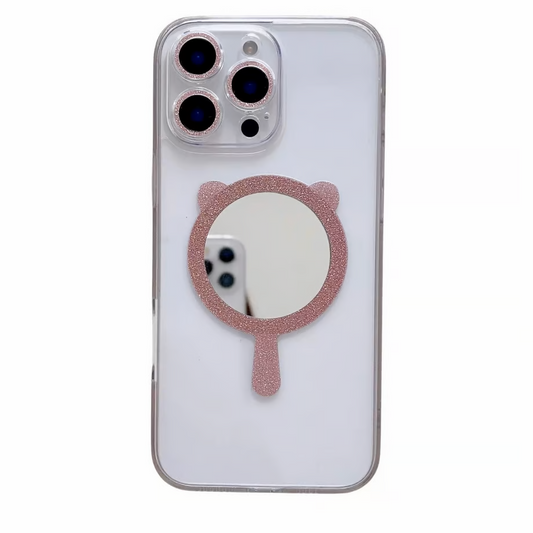 Cute Bear Mirror Grip Phone Case
