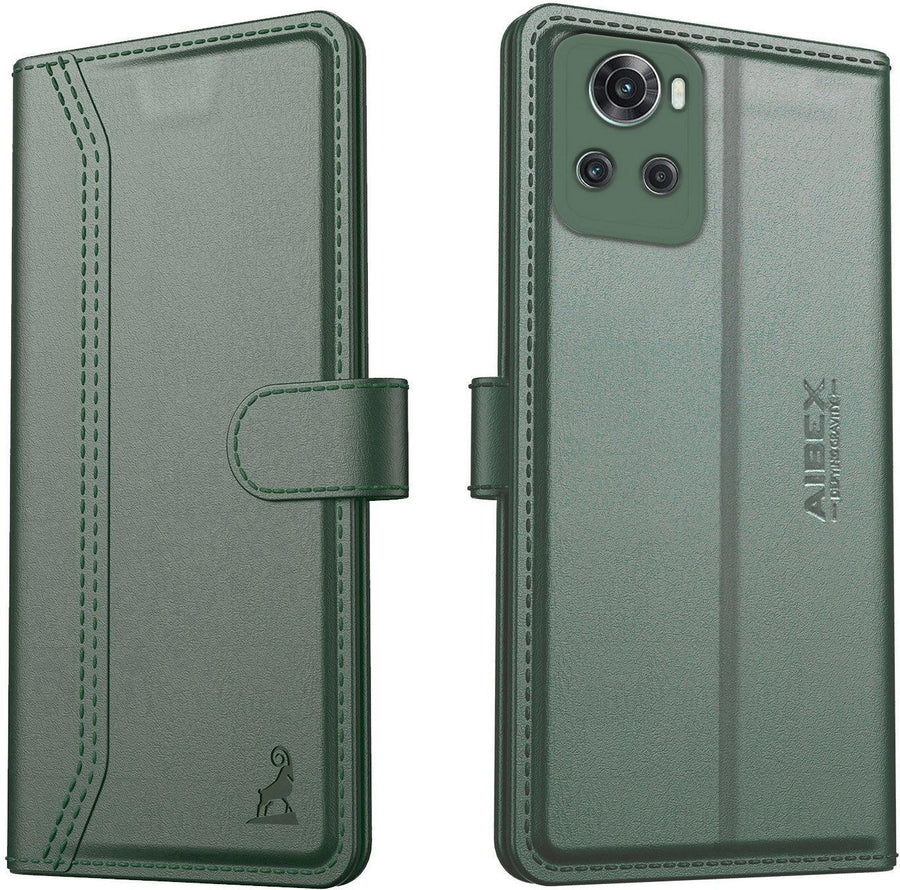 Luxe Leather Foldable Stand Pocket Case - OnePlus