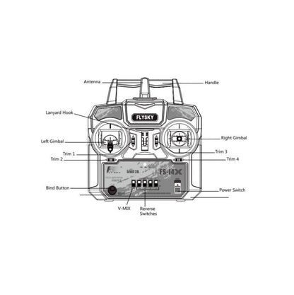 FlySky FS-i4X 2.4GHz 4CH AFHDS R/C Transmitter + FS-A6 Receiver