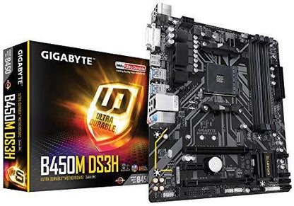 Gigabyte B450M DS3H (AMD Ryzen AM4/M.2/HMDI/DVI/USB 3.1/DDR4/Micro ATX/Motherboard)