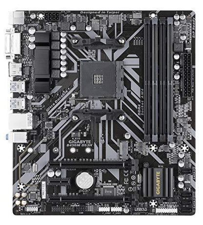 Gigabyte B450M DS3H (AMD Ryzen AM4/M.2/HMDI/DVI/USB 3.1/DDR4/Micro ATX/Motherboard)